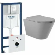 Комплект инсталляции GROHE Rapid SL 38775001 с унитазом Aqueduto CONE CON0130 и сиденьем с микролифтом (NW0236)