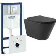 Комплект инсталляции GROHE Rapid SL 38775001 с унитазом Aqueduto CONE CON0140 и сиденьем с микролифтом (NW0237)