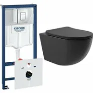 Комплект инсталляции GROHE Rapid SL 38775001 с унитазом Aqueduto OVO OVO0140 и сиденьем с микролифтом (NW0241)
