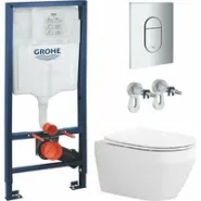 Комплект инсталляции GROHE Rapid SL NW0145/S с унитазом Aquatek ЛЕЯ AQ1199T-00 и сиденьем с микролифтом (NW0251)
