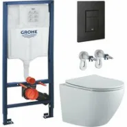 Комплект инсталляции GROHE Solido 38811KF0 с унитазом Aquatek ЕВРОПА AQ1901-MW и сиденьем с микролифтом (NW0259)