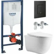 Комплект инсталляции GROHE Solido 38811KF0 с унитазом Aquatek КЛАССИК AQ1112T-00 и сиденьем с микролифтом (NW0262)