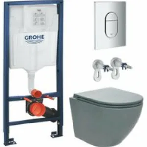 Комплект инсталляции GROHE Rapid SL NW0145/S с унитазом AQUAme AQM2002MGR и сиденьем с микролифтом (NW0273) Комплект инсталляции GROHE Rapid SL NW0145/S с унитазом AQUAme AQM2002MGR и сиденьем с микролифтом (NW0273)