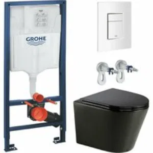 Комплект инсталляции GROHE Rapid SL 38772SH0 с унитазом AQUAme AQM2001MB и сиденьем с микролифтом (NW0282) Комплект инсталляции GROHE Rapid SL 38772SH0 с унитазом AQUAme AQM2001MB и сиденьем с микролифтом (NW0282)