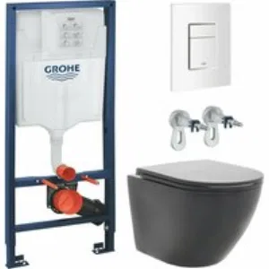 Комплект инсталляции GROHE Rapid SL 38772SH0 с унитазом AQUAme AQM2002MB и сиденьем с микролифтом (NW0284) Комплект инсталляции GROHE Rapid SL 38772SH0 с унитазом AQUAme AQM2002MB и сиденьем с микролифтом (NW0284)