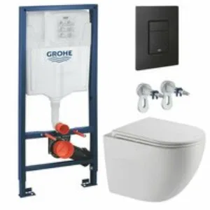 Комплект инсталляции GROHE Solido 38811KF0 с унитазом AQUAme AQM2002L и сиденьем с микролифтом, смыв Quiet (NW0295) Комплект инсталляции GROHE Solido 38811KF0 с унитазом AQUAme AQM2002L и сиденьем с микролифтом, смыв Quiet (NW0295)