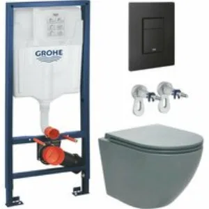 Комплект инсталляции GROHE Solido 38811KF0 с унитазом AQUAme AQM2002MGR и сиденьем с микролифтом (NW0297) Комплект инсталляции GROHE Solido 38811KF0 с унитазом AQUAme AQM2002MGR и сиденьем с микролифтом (NW0297)