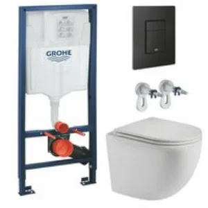 Комплект инсталляции GROHE Solido 38811KF0 с унитазом AQUAme AQM2002MW и сиденьем с микролифтом (NW0298) Комплект инсталляции GROHE Solido 38811KF0 с унитазом AQUAme AQM2002MW и сиденьем с микролифтом (NW0298)
