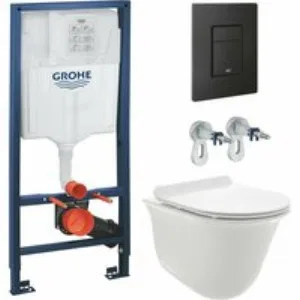 Комплект инсталляции GROHE Solido 38811KF0 с унитазом AQUAme AQM2005 и сиденьем с микролифтом (NW0300) Комплект инсталляции GROHE Solido 38811KF0 с унитазом AQUAme AQM2005 и сиденьем с микролифтом (NW0300)
