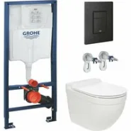 Комплект инсталляции GROHE Solido 38811KF0 с унитазом AQUAme AQM2010 и сиденьем с микролифтом, смыв Quiet (NW0301)