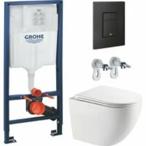 Комплект инсталляции GROHE Solido 38811KF0 с унитазом AQUAme AQM2014PRO и сиденьем с микролифтом, смыв Invisible (NW0305) Комплект инсталляции GROHE Solido 38811KF0 с унитазом AQUAme AQM2014PRO и сиденьем с микролифтом, смыв Invisible (NW0305)