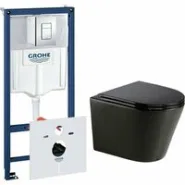 Комплект инсталляции GROHE Rapid SL 38775001 с унитазом AQUAme AQM2001MB и сиденьем с микролифтом (NW0306)
