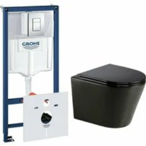 Комплект инсталляции GROHE Rapid SL 38775001 с унитазом AQUAme AQM2001MB и сиденьем с микролифтом (NW0306) Комплект инсталляции GROHE Rapid SL 38775001 с унитазом AQUAme AQM2001MB и сиденьем с микролифтом (NW0306)