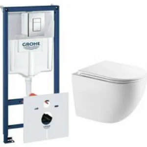 Комплект инсталляции GROHE Rapid SL 38775001 с унитазом AQUAme AQM2002L и сиденьем с микролифтом, смыв Quiet (NW0307) Комплект инсталляции GROHE Rapid SL 38775001 с унитазом AQUAme AQM2002L и сиденьем с микролифтом, смыв Quiet (NW0307)