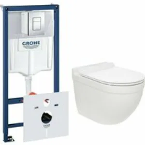 Комплект инсталляции GROHE Rapid SL 38775001 с унитазом AQUAme AQM2010 и сиденьем с микролифтом, смыв Quiet (NW0313) Комплект инсталляции GROHE Rapid SL 38775001 с унитазом AQUAme AQM2010 и сиденьем с микролифтом, смыв Quiet (NW0313)