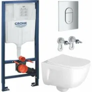 Комплект инсталляции GROHE Rapid SL NW0145/S с унитазом Aquatek ДИВА AQ2012-00 и сиденьем с микролифтом (NW0318)