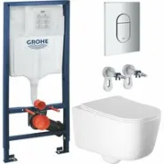 Комплект инсталляции GROHE Rapid SL NW0145/S с унитазом Aquatek ЛУГАНО AQ2002-00 и сиденьем с микролифтом (NW0322)