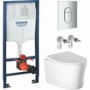 Комплект инсталляции GROHE Rapid SL NW0145/S с унитазом Aquatek НИКА AQ2009-00 и сиденьем с микролифтом (NW0326)