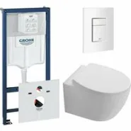 Комплект инсталляции GROHE Rapid SL 38772SH0 с унитазом Aquatek СИРИУС AQ1582T-00 и сиденьем с микролифтом (NW0331)