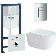 Комплект инсталляции GROHE Rapid SL 38775001 с унитазом Aquatek ПОЛАРИС AQ0700-01 и сиденьем с микролифтом (NW0337)