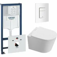 Комплект инсталляции GROHE Rapid SL 38772SH0 с унитазом Aquatek ТАУРУС AQ1580T-00 и сиденьем с микролифтом (NW0351)