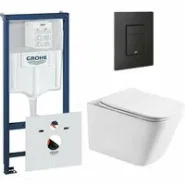 Комплект инсталляции GROHE Solido 38811KF0 с унитазом Aquatek ЛИБРА AQ1505T-00 и сиденьем с микролифтом (NW0344)