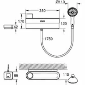 Душевой набор GROHE Purefoam, 2 режима, 1750 мм, 7,6 л/мин, хром (1050740000) Душевой набор GROHE Purefoam, 2 режима, 1750 мм, 7,6 л/мин, хром (1050740000)