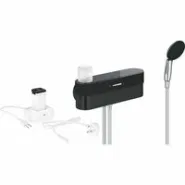 Душевой набор GROHE Purefoam, 2 режима, 1750 мм, 7,6 л/мин, хром/черный (1033670000)