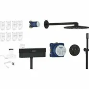 Душевая система GROHE SmartControl Purefoam с термостатом для душа, фантомный черный (105812KF00)