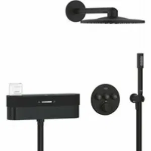 Душевая система GROHE SmartControl Purefoam с термостатом для душа, фантомный черный (105812KF00) Душевая система GROHE SmartControl Purefoam с термостатом для душа, фантомный черный (105812KF00)
