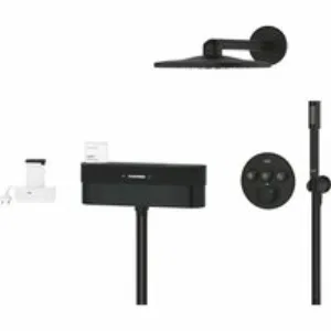 Душевая система GROHE SmartControl Purefoam с термостатом для душа, фантомный черный (105812KF00) Душевая система GROHE SmartControl Purefoam с термостатом для душа, фантомный черный (105812KF00)