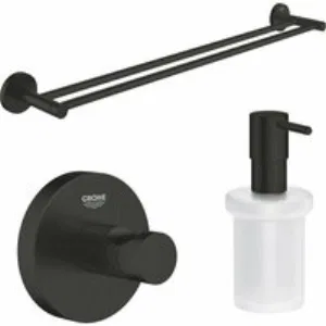 Набор аксессуаров GROHE Essentials, матовый черный (NA0001) Набор аксессуаров GROHE Essentials, матовый черный (NA0001)