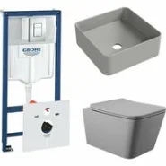 Комплект инсталляции GROHE Rapid SL 38775001 с унитазом Aqueduto MACIO MAC0130 и раковиной Aqueduto ESPIRAL ESP0330 (NW0362)