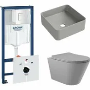 Комплект инсталляции GROHE Rapid SL 38772SH0 с унитазом Aqueduto CONE CON0130 и раковиной Aqueduto ESPIRAL ESP0330 (NW0368)