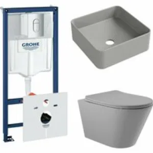 Комплект инсталляции GROHE Rapid SL NW0145/S с унитазом Aqueduto CONE CON0130 и раковиной Aqueduto ESPIRAL ESP0330 (NW0369) Комплект инсталляции GROHE Rapid SL NW0145/S с унитазом Aqueduto CONE CON0130 и раковиной Aqueduto ESPIRAL ESP0330 (NW0369)
