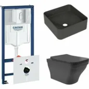 Комплект инсталляции GROHE Rapid SL NW0145/S с унитазом Aqueduto ESTETA EST0140 и раковиной Aqueduto ESPIRAL ESP0340 (NW0373)