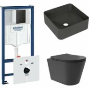 Комплект инсталляции GROHE Solido 38811KF0 с унитазом Aqueduto CONE Plus CONT0240 и раковиной Aqueduto ESPIRAL ESP0340 (NW0375)