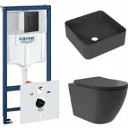 Комплект инсталляции GROHE Solido 38811KF0 с унитазом Aqueduto OVO Plus OVOT0240 и раковиной Aqueduto ESPIRAL ESP0340 (NW0379)