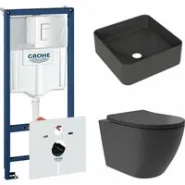 Комплект инсталляции GROHE Rapid SL 38772SH0 с унитазом Aqueduto OVO Plus OVOT0240 и раковиной Aqueduto ESPIRAL ESP0340 (NW0380)