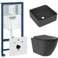Комплект инсталляции GROHE Rapid SL NW0145/S с унитазом Aqueduto OVO Plus OVOT0240 и раковиной Aqueduto ESPIRAL ESP0340 (NW0381)