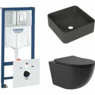 Комплект инсталляции GROHE Rapid SL 38775001 с унитазом Aqueduto OVO OVO0140 и раковиной Aqueduto ESPIRAL ESP0340 (NW0382)