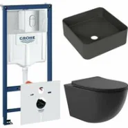 Комплект инсталляции GROHE Rapid SL NW0145/S с унитазом Aqueduto OVO OVO0140 и раковиной Aqueduto ESPIRAL ESP0340 (NW0385)