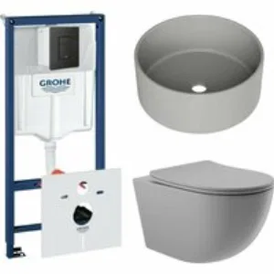 Комплект инсталляции GROHE Solido 38811KF0 с унитазом Aqueduto OVO OVO0130 и раковиной Aqueduto ESPIRAL D400 ESP0130 (NW0399) Комплект инсталляции GROHE Solido 38811KF0 с унитазом Aqueduto OVO OVO0130 и раковиной Aqueduto ESPIRAL D400 ESP0130 (NW0399)
