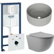 Комплект инсталляции GROHE Rapid SL 38772SH0 с унитазом Aqueduto OVO OVO0130 и раковиной Aqueduto ESPIRAL D400 ESP0130 (NW0400)
