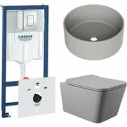 Комплект инсталляции GROHE Rapid SL 38775001 с унитазом Aqueduto MACIO MAC0130 и раковиной Aqueduto ESPIRAL D400 ESP0130 (NW0402)