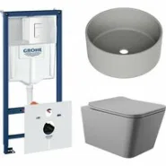 Комплект инсталляции GROHE Rapid SL 38772SH0 с унитазом Aqueduto MACIO MAC0130 и раковиной Aqueduto ESPIRAL D400 ESP0130 (NW0404)