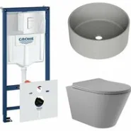 Комплект инсталляции GROHE Rapid SL 38772SH0 с унитазом Aqueduto CONE CON0130 и раковиной Aqueduto ESPIRAL D400 ESP0130 (NW0408)