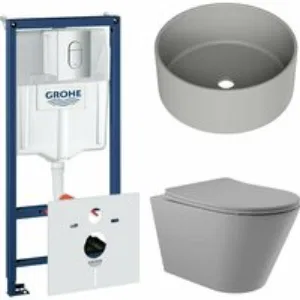 Комплект инсталляции GROHE Rapid SL NW0145/S с унитазом Aqueduto CONE CON0130 и раковиной Aqueduto ESPIRAL D400 ESP0130 (NW0409) Комплект инсталляции GROHE Rapid SL NW0145/S с унитазом Aqueduto CONE CON0130 и раковиной Aqueduto ESPIRAL D400 ESP0130 (NW0409)