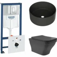 Комплект инсталляции GROHE Rapid SL 38775001 с унитазом Aqueduto ESTETA EST0140 и раковиной Aqueduto ESPIRAL D400 ESP0140 (NW0410)