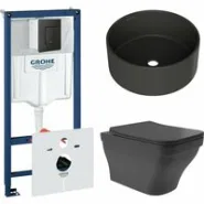 Комплект инсталляции GROHE Solido 38811KF0 с унитазом Aqueduto ESTETA EST0140 и раковиной Aqueduto ESPIRAL D400 ESP0140 (NW0411)